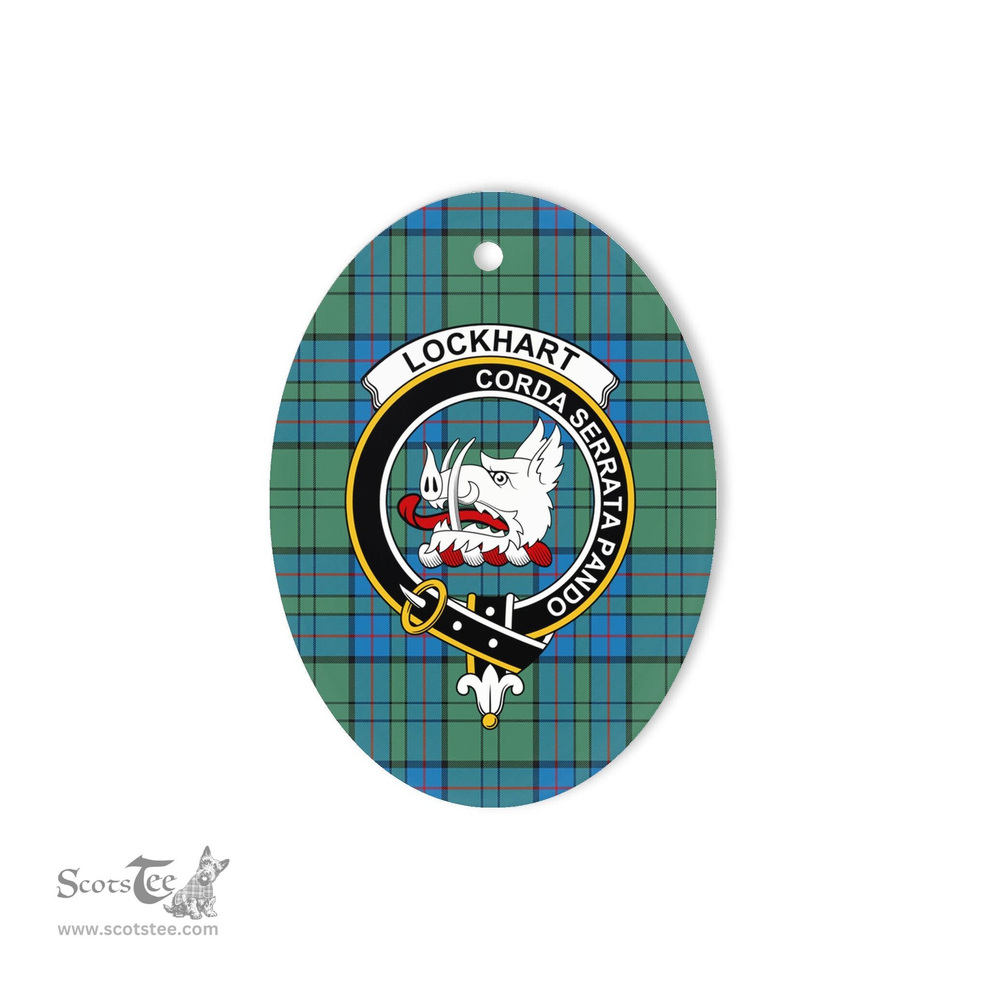 Lockhart Scottish Clan Plaid Ornament Gift. Christmas Tree Ornament Lockhart Clan Tartan Ornament,  ceramic ornament, personalized christmas ornaments, christmas tree ornaments, christmas door decorations, Plaid Ornament, Tartan Ceramic Ornament