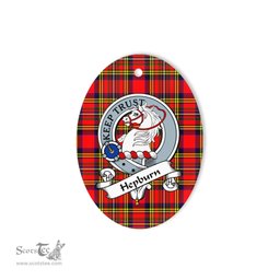 Hepburn Scottish Clan Badge Plaid Ornament Gift. Christmas Tree Ornament Hepburn Tartan Ornament,  ceramic ornament, personalized christmas ornaments, christmas tree ornaments, christmas door decorations, Plaid Ornament, Tartan Ceramic Ornament