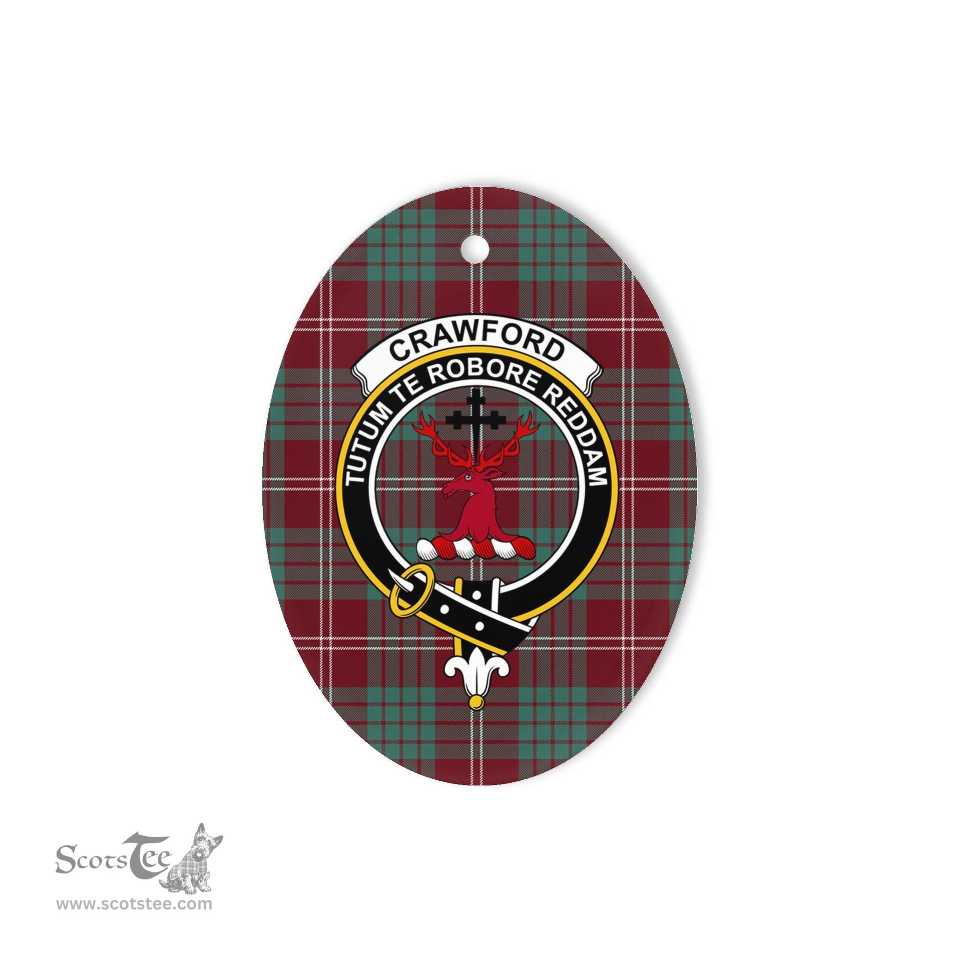 Crawford Scottish Clan Plaid Ornament Gift. Christmas Tree Ornament Crawford Clan Tartan Ornament,  ceramic ornament, personalized christmas ornaments, christmas tree ornaments, christmas door decorations, Plaid Ornament, Tartan Ceramic Ornament