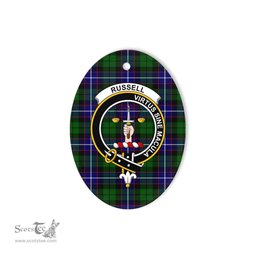 Russell Scottish Clan Plaid Ornament Gift. Christmas Tree Ornament Russell Clan Tartan Ornament,  ceramic ornament, personalized christmas ornaments, christmas tree ornaments, christmas door decorations, Plaid Ornament, Tartan Ceramic Ornament