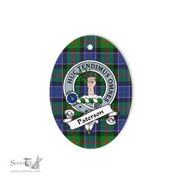 Paterson Scottish Clan Badge Plaid Ornament Gift. Christmas Tree Ornament Paterson Tartan Ornament,  ceramic ornament, personalized christmas ornaments, christmas tree ornaments, christmas door decorations, Plaid Ornament, Tartan Ceramic Ornament