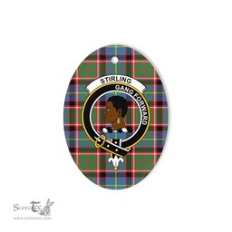Stirling of Keir Scottish Clan Plaid Ornament Gift. Christmas Tree Ornament Stirling of Keir Clan Tartan Ornament,  ceramic ornament, personalized christmas ornaments, christmas tree ornaments, christmas door decorations, Plaid Ornament, Tartan Ceramic Ornament