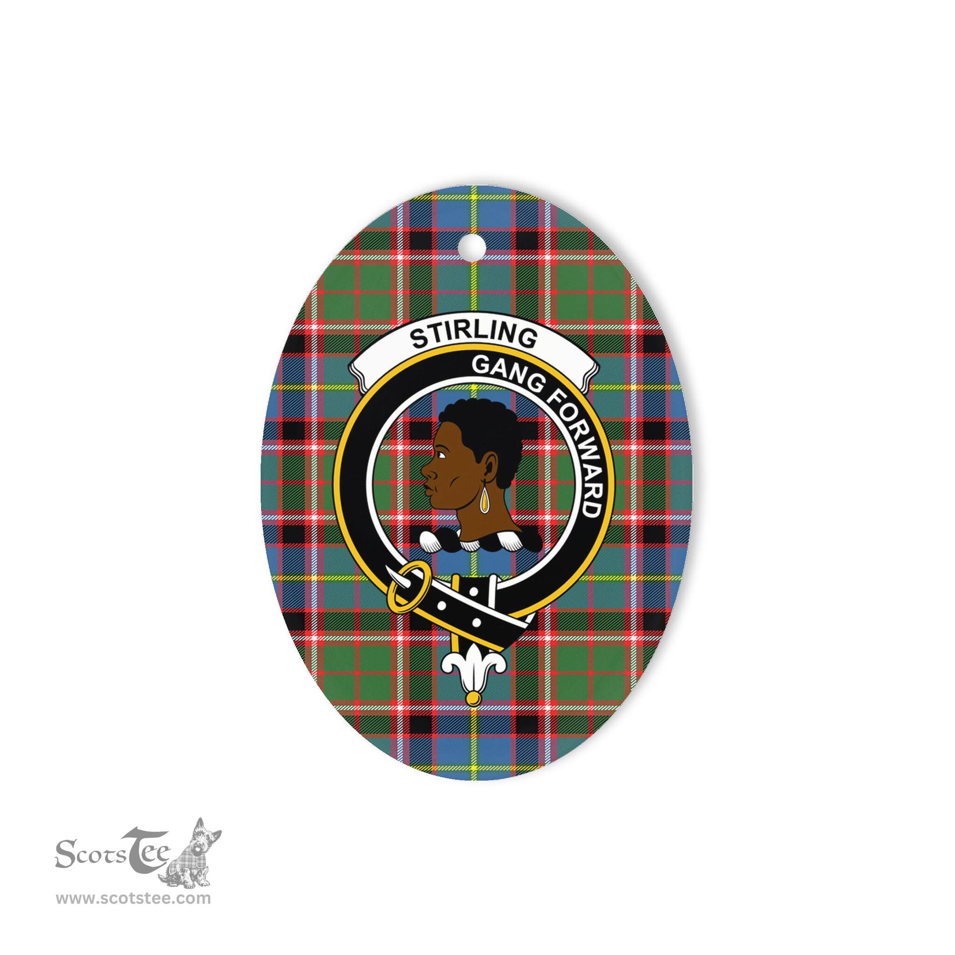 Stirling of Keir Scottish Clan Plaid Ornament Gift. Christmas Tree Ornament Stirling of Keir Clan Tartan Ornament,  ceramic ornament, personalized christmas ornaments, christmas tree ornaments, christmas door decorations, Plaid Ornament, Tartan Ceramic Ornament