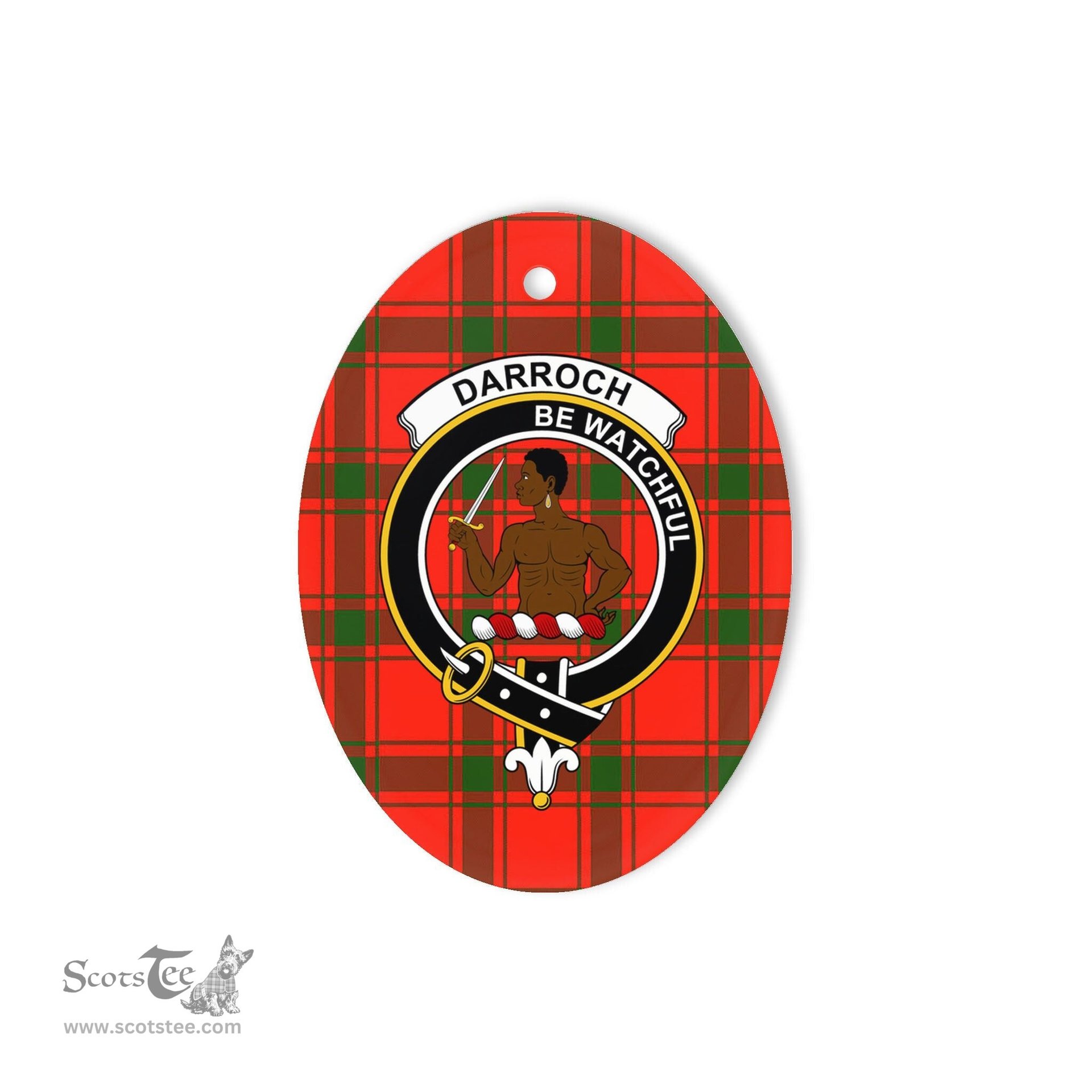 Darroch Scottish Clan Plaid Ornament Gift. Christmas Tree Ornament Darroch Clan Tartan Ornament,  ceramic ornament, personalized christmas ornaments, christmas tree ornaments, christmas door decorations, Plaid Ornament, Tartan Ceramic Ornament