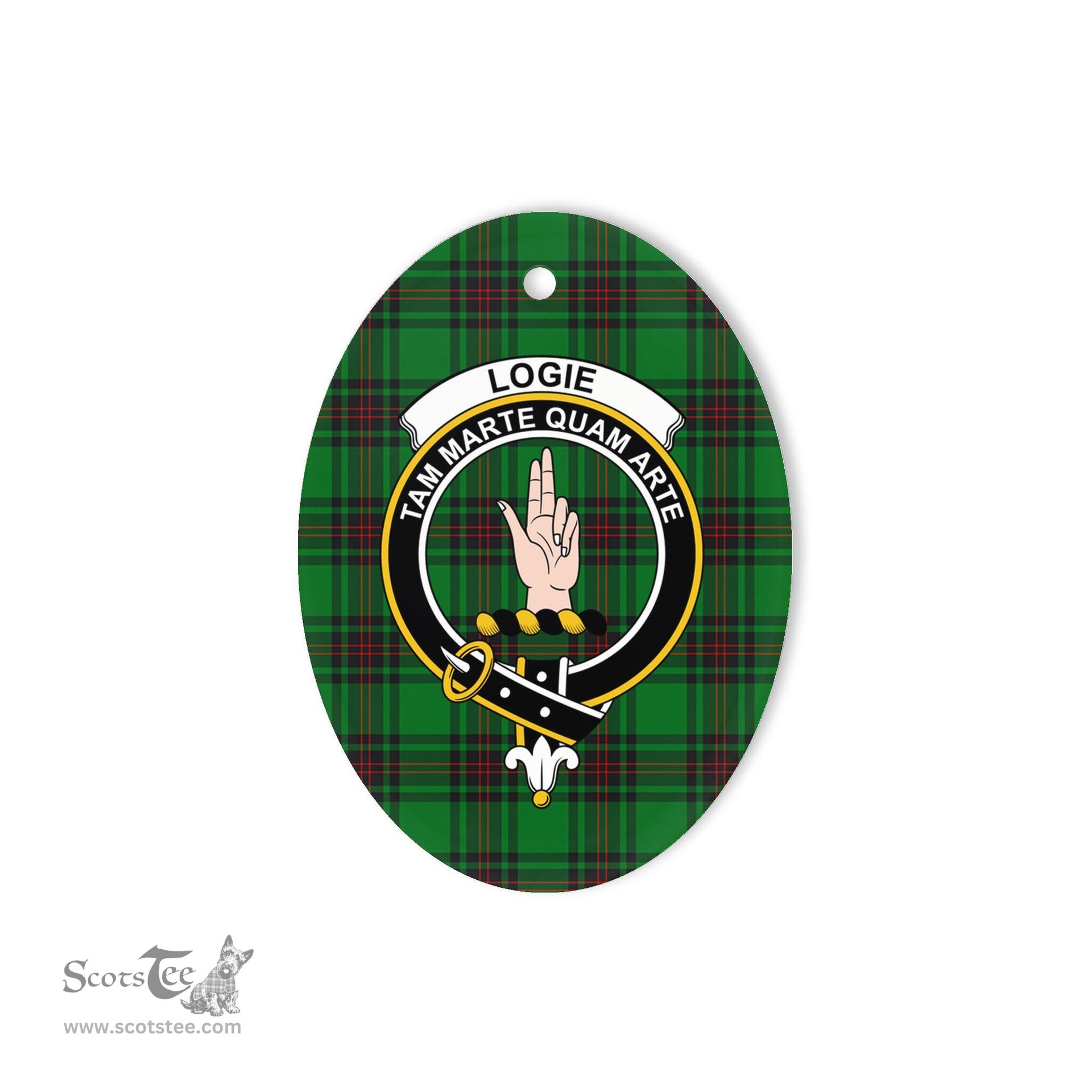 Logie Scottish Clan Plaid Ornament Gift. Christmas Tree Ornament Logie Clan Tartan Ornament,  ceramic ornament, personalized christmas ornaments, christmas tree ornaments, christmas door decorations, Plaid Ornament, Tartan Ceramic Ornament