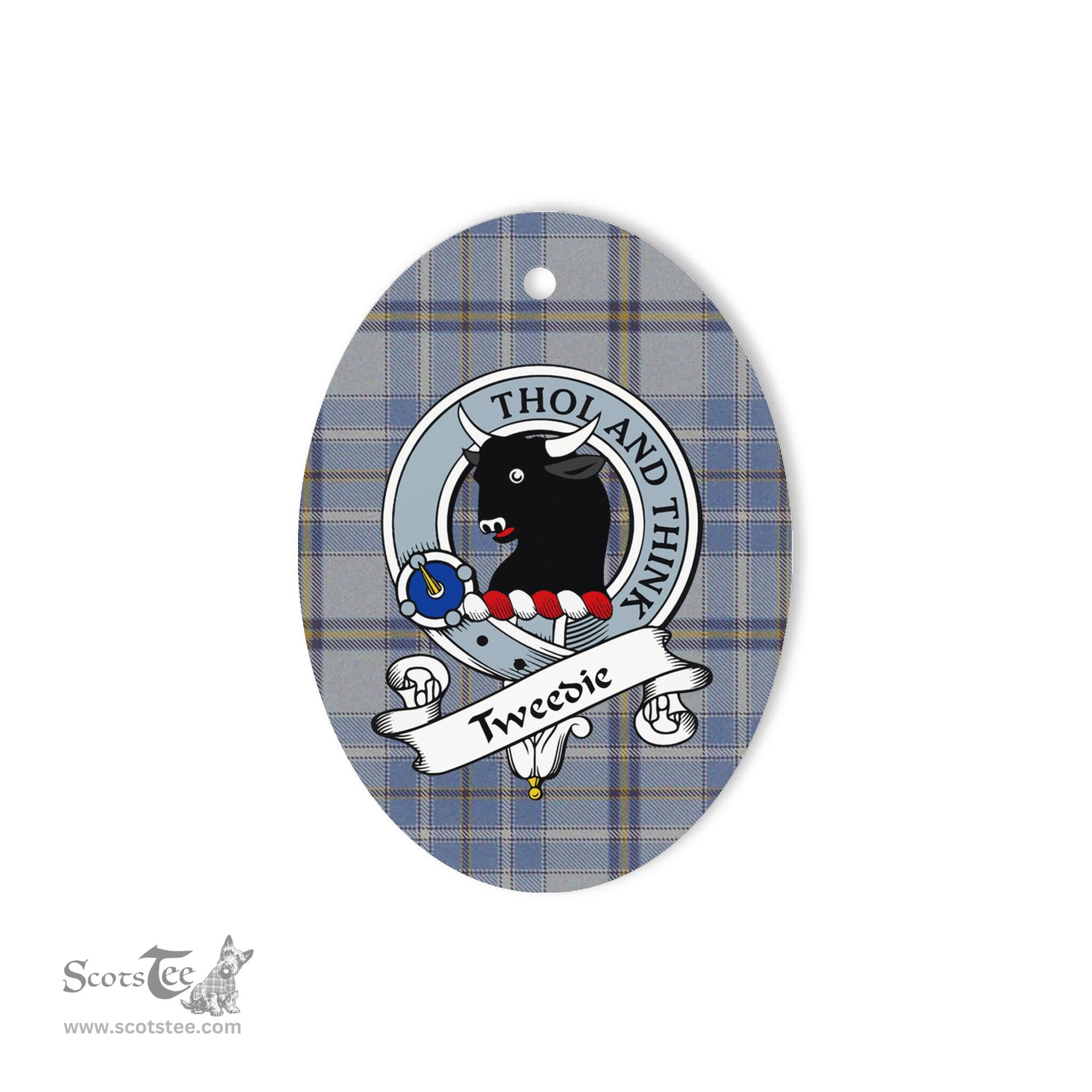 Tweedie Scottish Clan Badge Plaid Ornament Gift. Christmas Tree Ornament Tweedie Tartan Ornament,  ceramic ornament, personalized christmas ornaments, christmas tree ornaments, christmas door decorations, Plaid Ornament, Tartan Ceramic Ornament