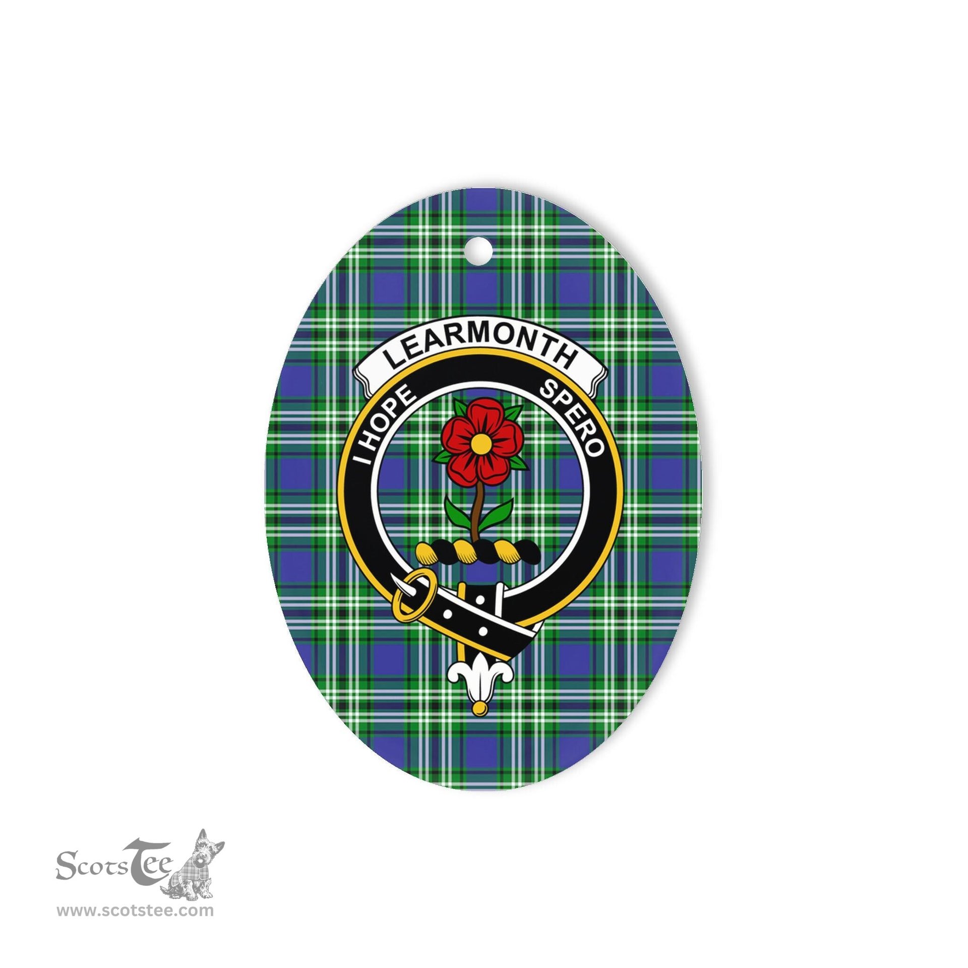 Learmonth Scottish Clan Plaid Ornament Gift. Christmas Tree Ornament Learmonth Clan Tartan Ornament,  ceramic ornament, personalized christmas ornaments, christmas tree ornaments, christmas door decorations, Plaid Ornament, Tartan Ceramic Ornament