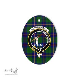 Carmichael Scottish Clan Plaid Ornament Gift. Christmas Tree Ornament Carmichael Clan Tartan Ornament,  ceramic ornament, personalized christmas ornaments, christmas tree ornaments, christmas door decorations, Plaid Ornament, Tartan Ceramic Ornament