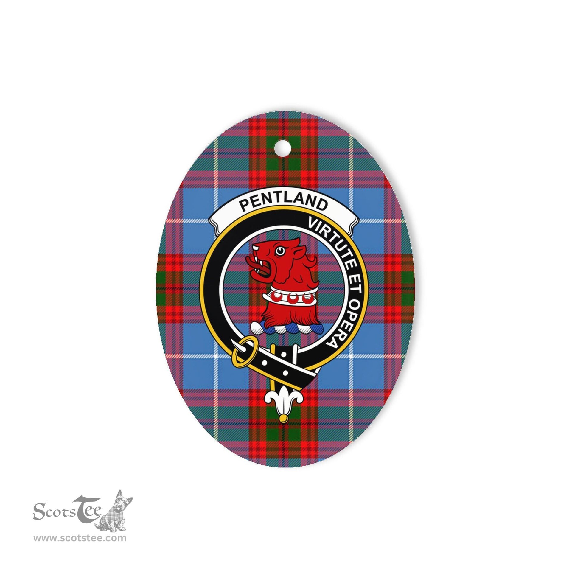 Pentland Scottish Clan Plaid Ornament Gift. Christmas Tree Ornament Pentland Clan Tartan Ornament,  ceramic ornament, personalized christmas ornaments, christmas tree ornaments, christmas door decorations, Plaid Ornament, Tartan Ceramic Ornament