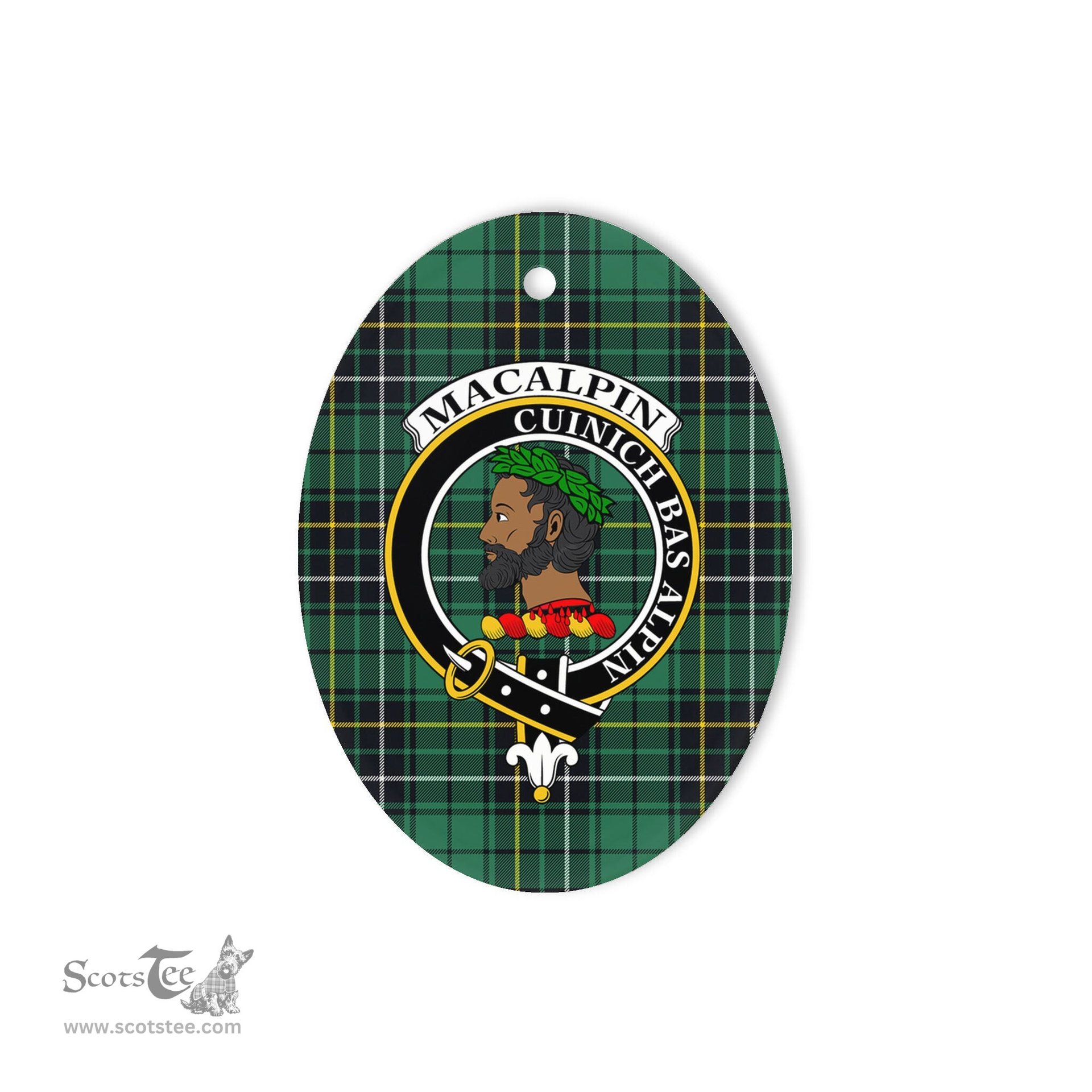 MacAlpine Scottish Clan Plaid Ornament Gift. Christmas Tree Ornament MacAlpine Clan Tartan Ornament,  ceramic ornament, personalized christmas ornaments, christmas tree ornaments, christmas door decorations, Plaid Ornament, Tartan Ceramic Ornament