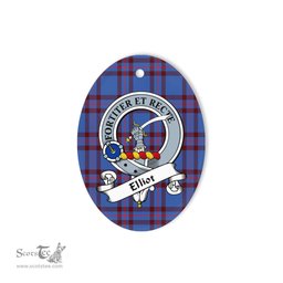 Elliot Scottish Clan Badge Plaid Ornament Gift. Christmas Tree Ornament Elliot Tartan Ornament,  ceramic ornament, personalized christmas ornaments, christmas tree ornaments, christmas door decorations, Plaid Ornament, Tartan Ceramic Ornament
