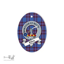 Elliot Scottish Clan Badge Plaid Ornament Gift. Christmas Tree Ornament Elliot Tartan Ornament,  ceramic ornament, personalized christmas ornaments, christmas tree ornaments, christmas door decorations, Plaid Ornament, Tartan Ceramic Ornament