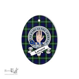 Lamont Scottish Clan Badge Plaid Ornament Gift. Christmas Tree Ornament Lamont Tartan Ornament,  ceramic ornament, personalized christmas ornaments, christmas tree ornaments, christmas door decorations, Plaid Ornament, Tartan Ceramic Ornament