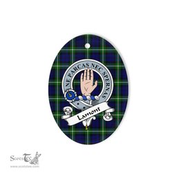 Lamont Scottish Clan Badge Plaid Ornament Gift. Christmas Tree Ornament Lamont Tartan Ornament,  ceramic ornament, personalized christmas ornaments, christmas tree ornaments, christmas door decorations, Plaid Ornament, Tartan Ceramic Ornament