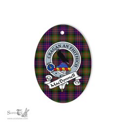 MacDonell of Glengarry Scottish Clan Badge Plaid Ornament Gift. Christmas Tree Ornament MacDonell of Glengarry Tartan Ornament,  ceramic ornament, personalized christmas ornaments, christmas tree ornaments, christmas door decorations, Plaid Ornament, Tartan Ceramic Ornament