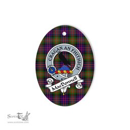 MacDonell of Glengarry Scottish Clan Badge Plaid Ornament Gift. Christmas Tree Ornament MacDonell of Glengarry Tartan Ornament,  ceramic ornament, personalized christmas ornaments, christmas tree ornaments, christmas door decorations, Plaid Ornament, Tartan Ceramic Ornament