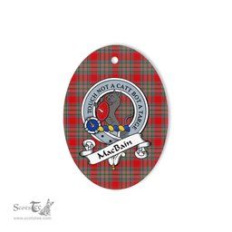 MacBain Scottish Clan Badge Plaid Ornament Gift. Christmas Tree Ornament MacBain Tartan Ornament,  ceramic ornament, personalized christmas ornaments, christmas tree ornaments, christmas door decorations, Plaid Ornament, Tartan Ceramic Ornament