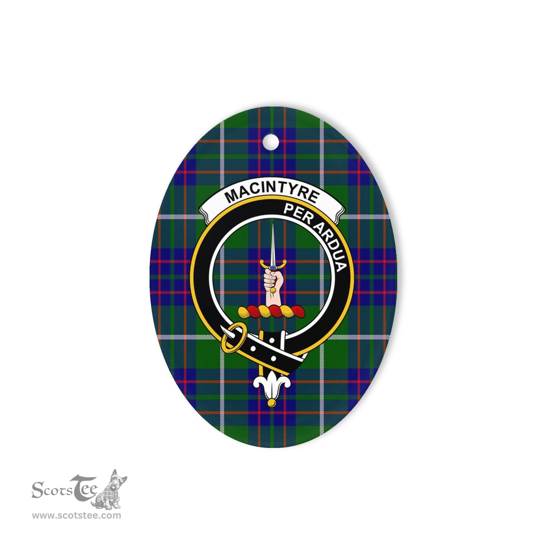 MacIntyre Scottish Clan Plaid Ornament Gift. Christmas Tree Ornament MacIntyre Clan Tartan Ornament,  ceramic ornament, personalized christmas ornaments, christmas tree ornaments, christmas door decorations, Plaid Ornament, Tartan Ceramic Ornament