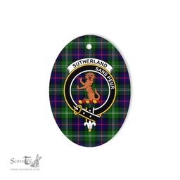 Sutherland I Scottish Clan Plaid Ornament Gift. Christmas Tree Ornament Sutherland I Clan Tartan Ornament,  ceramic ornament, personalized christmas ornaments, christmas tree ornaments, christmas door decorations, Plaid Ornament, Tartan Ceramic Ornament
