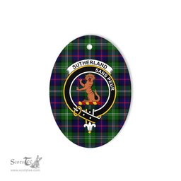 Sutherland I Scottish Clan Plaid Ornament Gift. Christmas Tree Ornament Sutherland I Clan Tartan Ornament,  ceramic ornament, personalized christmas ornaments, christmas tree ornaments, christmas door decorations, Plaid Ornament, Tartan Ceramic Ornament
