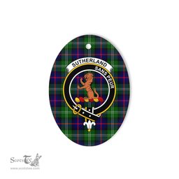 Sutherland II Scottish Clan Plaid Ornament Gift. Christmas Tree Ornament Sutherland II Clan Tartan Ornament,  ceramic ornament, personalized christmas ornaments, christmas tree ornaments, christmas door decorations, Plaid Ornament, Tartan Ceramic Ornament