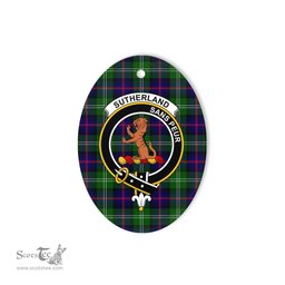 Sutherland II Scottish Clan Plaid Ornament Gift. Christmas Tree Ornament Sutherland II Clan Tartan Ornament,  ceramic ornament, personalized christmas ornaments, christmas tree ornaments, christmas door decorations, Plaid Ornament, Tartan Ceramic Ornament