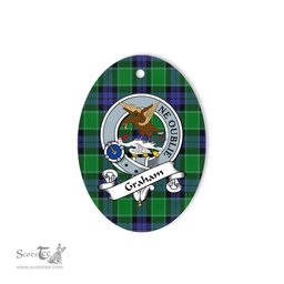 Graham Scottish Clan Badge Plaid Ornament Gift. Christmas Tree Ornament Graham Tartan Ornament,  ceramic ornament, personalized christmas ornaments, christmas tree ornaments, christmas door decorations, Plaid Ornament, Tartan Ceramic Ornament