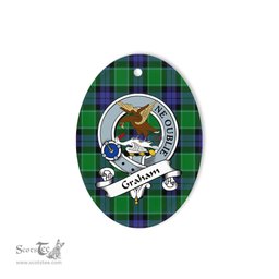 Graham Scottish Clan Badge Plaid Ornament Gift. Christmas Tree Ornament Graham Tartan Ornament,  ceramic ornament, personalized christmas ornaments, christmas tree ornaments, christmas door decorations, Plaid Ornament, Tartan Ceramic Ornament