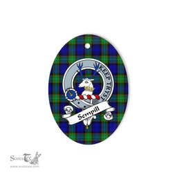 Sempill Scottish Clan Badge Plaid Ornament Gift. Christmas Tree Ornament Sempill Tartan Ornament,  ceramic ornament, personalized christmas ornaments, christmas tree ornaments, christmas door decorations, Plaid Ornament, Tartan Ceramic Ornament