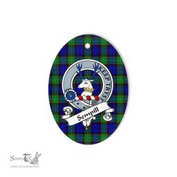 Sempill Scottish Clan Badge Plaid Ornament Gift. Christmas Tree Ornament Sempill Tartan Ornament,  ceramic ornament, personalized christmas ornaments, christmas tree ornaments, christmas door decorations, Plaid Ornament, Tartan Ceramic Ornament