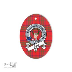 Ross Scottish Clan Badge Plaid Ornament Gift. Christmas Tree Ornament Ross Tartan Ornament,  ceramic ornament, personalized christmas ornaments, christmas tree ornaments, christmas door decorations, Plaid Ornament, Tartan Ceramic Ornament