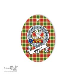Gibson Scottish Clan Badge Plaid Ornament Gift. Christmas Tree Ornament Gibson Tartan Ornament,  ceramic ornament, personalized christmas ornaments, christmas tree ornaments, christmas door decorations, Plaid Ornament, Tartan Ceramic Ornament