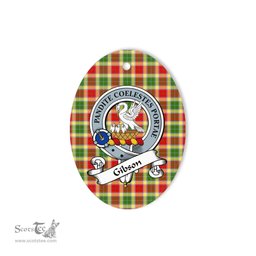 Gibson Scottish Clan Badge Plaid Ornament Gift. Christmas Tree Ornament Gibson Tartan Ornament,  ceramic ornament, personalized christmas ornaments, christmas tree ornaments, christmas door decorations, Plaid Ornament, Tartan Ceramic Ornament