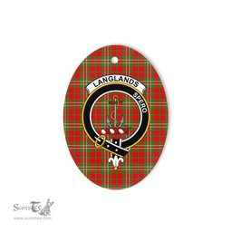 Langlands Scottish Clan Plaid Ornament Gift. Christmas Tree Ornament Langlands Clan Tartan Ornament,  ceramic ornament, personalized christmas ornaments, christmas tree ornaments, christmas door decorations, Plaid Ornament, Tartan Ceramic Ornament