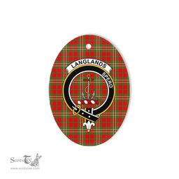 Langlands Scottish Clan Plaid Ornament Gift. Christmas Tree Ornament Langlands Clan Tartan Ornament,  ceramic ornament, personalized christmas ornaments, christmas tree ornaments, christmas door decorations, Plaid Ornament, Tartan Ceramic Ornament