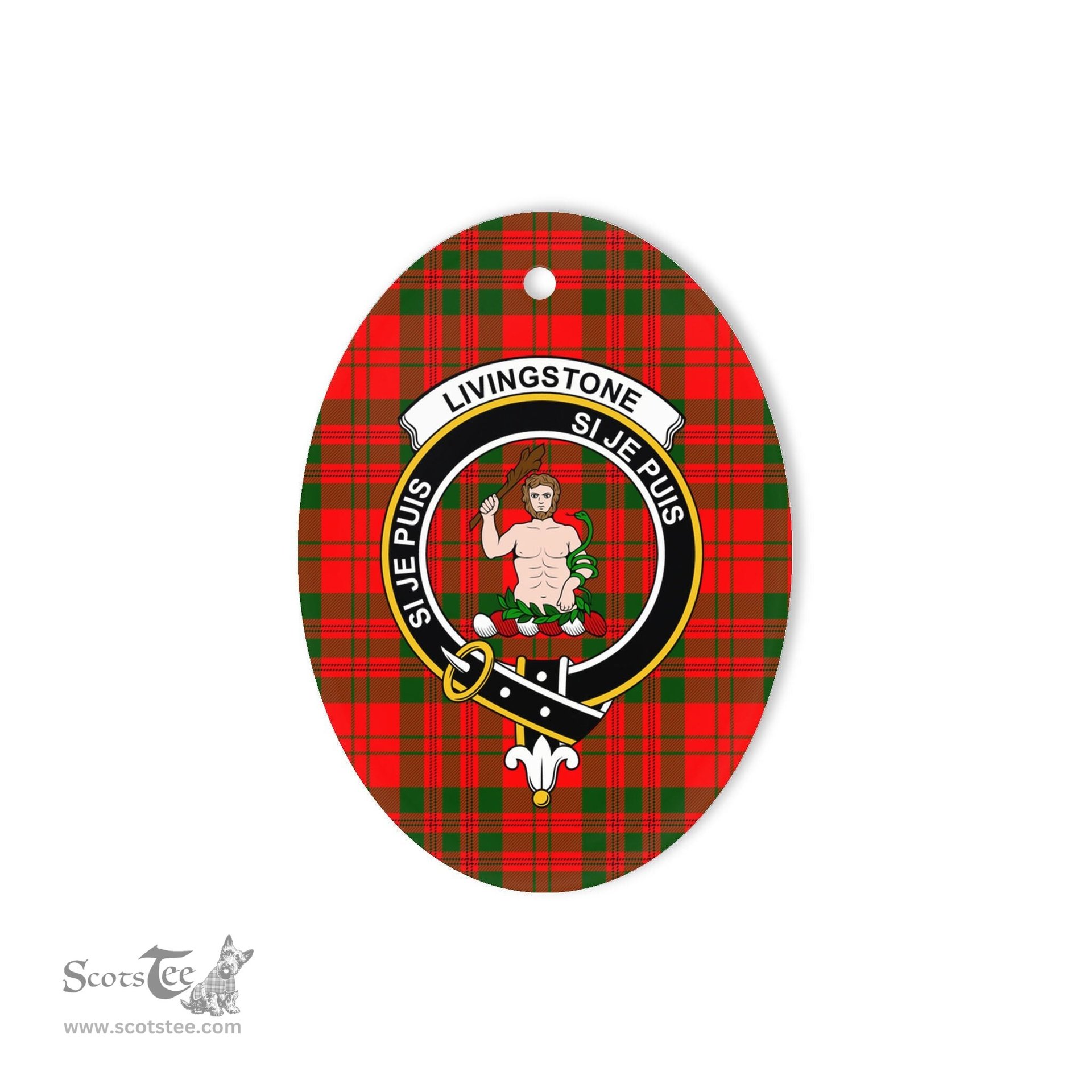 Livingstone Scottish Clan Plaid Ornament Gift. Christmas Tree Ornament Livingstone Clan Tartan Ornament,  ceramic ornament, personalized christmas ornaments, christmas tree ornaments, christmas door decorations, Plaid Ornament, Tartan Ceramic Ornament