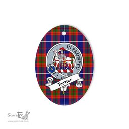 Trotter Scottish Clan Badge Plaid Ornament Gift. Christmas Tree Ornament Trotter Tartan Ornament,  ceramic ornament, personalized christmas ornaments, christmas tree ornaments, christmas door decorations, Plaid Ornament, Tartan Ceramic Ornament