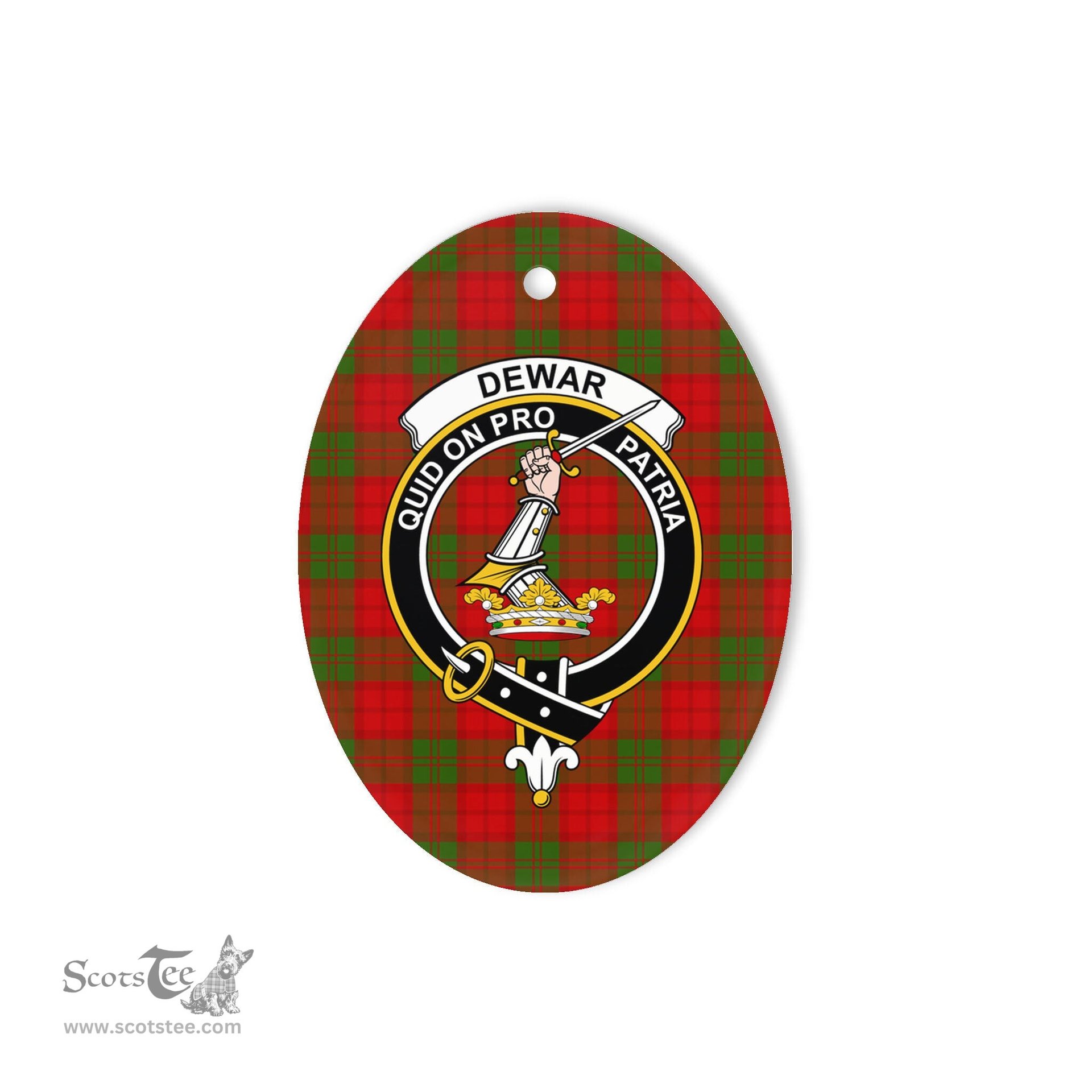 Dewar Scottish Clan Plaid Ornament Gift. Christmas Tree Ornament Dewar Clan Tartan Ornament,  ceramic ornament, personalized christmas ornaments, christmas tree ornaments, christmas door decorations, Plaid Ornament, Tartan Ceramic Ornament