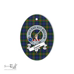 Gunn Scottish Clan Badge Plaid Ornament Gift. Christmas Tree Ornament Gunn Tartan Ornament,  ceramic ornament, personalized christmas ornaments, christmas tree ornaments, christmas door decorations, Plaid Ornament, Tartan Ceramic Ornament