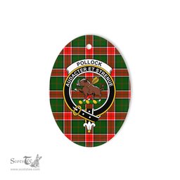 Pollock Scottish Clan Plaid Ornament Gift. Christmas Tree Ornament Pollock Clan Tartan Ornament,  ceramic ornament, personalized christmas ornaments, christmas tree ornaments, christmas door decorations, Plaid Ornament, Tartan Ceramic Ornament