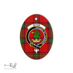 Seton Scottish Clan Plaid Ornament Gift. Christmas Tree Ornament Seton Clan Tartan Ornament,  ceramic ornament, personalized christmas ornaments, christmas tree ornaments, christmas door decorations, Plaid Ornament, Tartan Ceramic Ornament