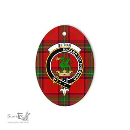 Seton Scottish Clan Plaid Ornament Gift. Christmas Tree Ornament Seton Clan Tartan Ornament,  ceramic ornament, personalized christmas ornaments, christmas tree ornaments, christmas door decorations, Plaid Ornament, Tartan Ceramic Ornament