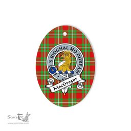 MacGregor Scottish Clan Badge Plaid Ornament Gift. Christmas Tree Ornament MacGregor Tartan Ornament,  ceramic ornament, personalized christmas ornaments, christmas tree ornaments, christmas door decorations, Plaid Ornament, Tartan Ceramic Ornament
