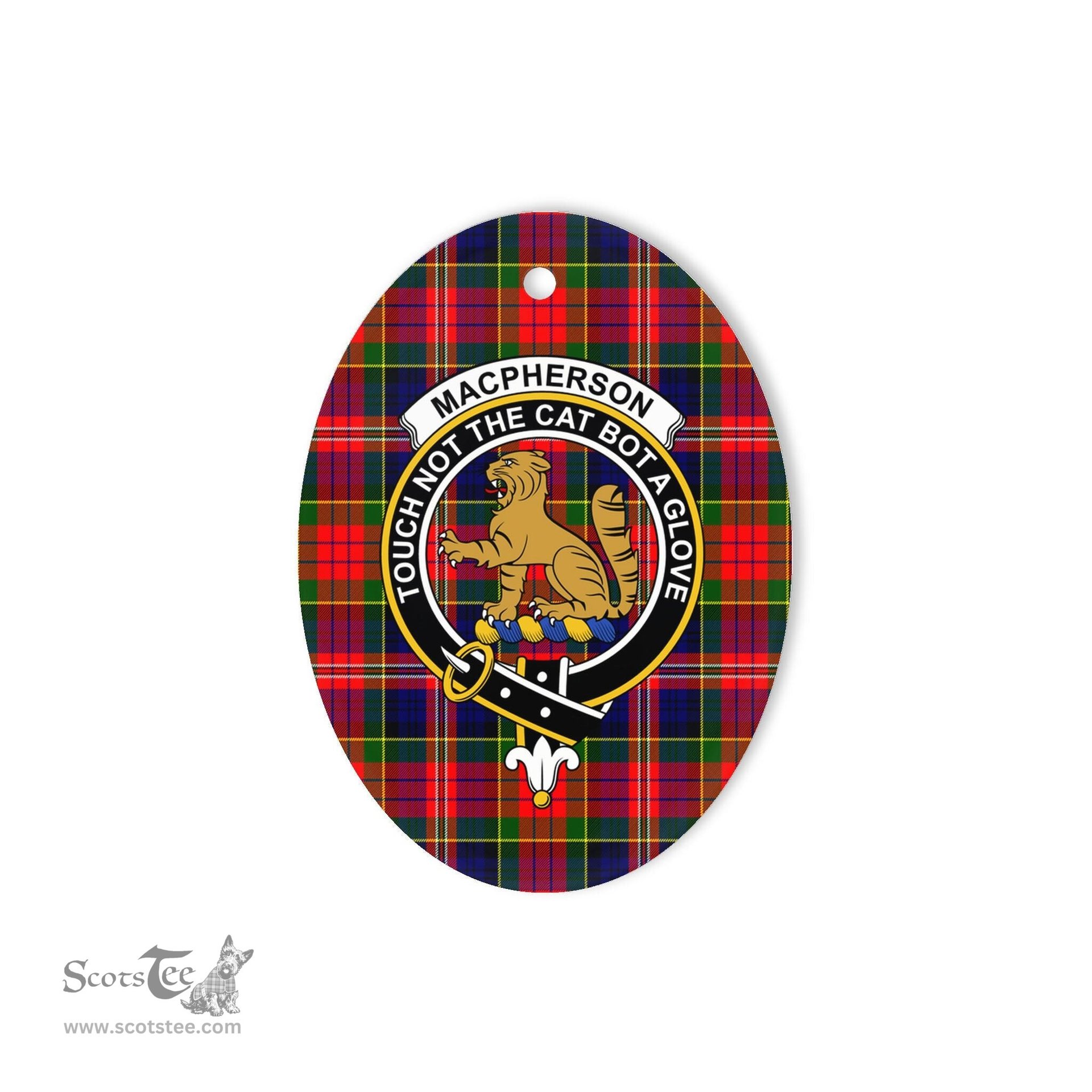 Macpherson Scottish Clan Plaid Ornament Gift. Christmas Tree Ornament Macpherson Clan Tartan Ornament,  ceramic ornament, personalized christmas ornaments, christmas tree ornaments, christmas door decorations, Plaid Ornament, Tartan Ceramic Ornament