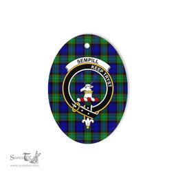 Sempill Scottish Clan Plaid Ornament Gift. Christmas Tree Ornament Sempill Clan Tartan Ornament,  ceramic ornament, personalized christmas ornaments, christmas tree ornaments, christmas door decorations, Plaid Ornament, Tartan Ceramic Ornament