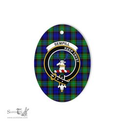 Sempill Scottish Clan Plaid Ornament Gift. Christmas Tree Ornament Sempill Clan Tartan Ornament,  ceramic ornament, personalized christmas ornaments, christmas tree ornaments, christmas door decorations, Plaid Ornament, Tartan Ceramic Ornament