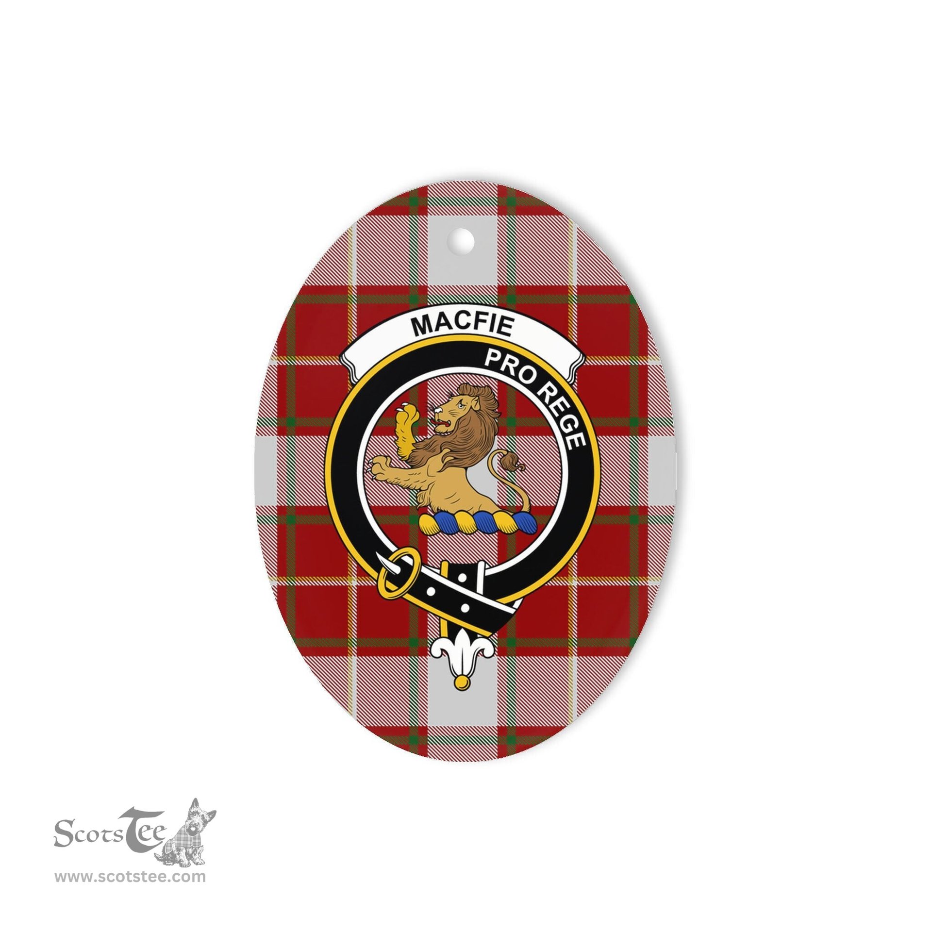MacFie Scottish Clan Plaid Ornament Gift. Christmas Tree Ornament MacFie Clan Tartan Ornament,  ceramic ornament, personalized christmas ornaments, christmas tree ornaments, christmas door decorations, Plaid Ornament, Tartan Ceramic Ornament