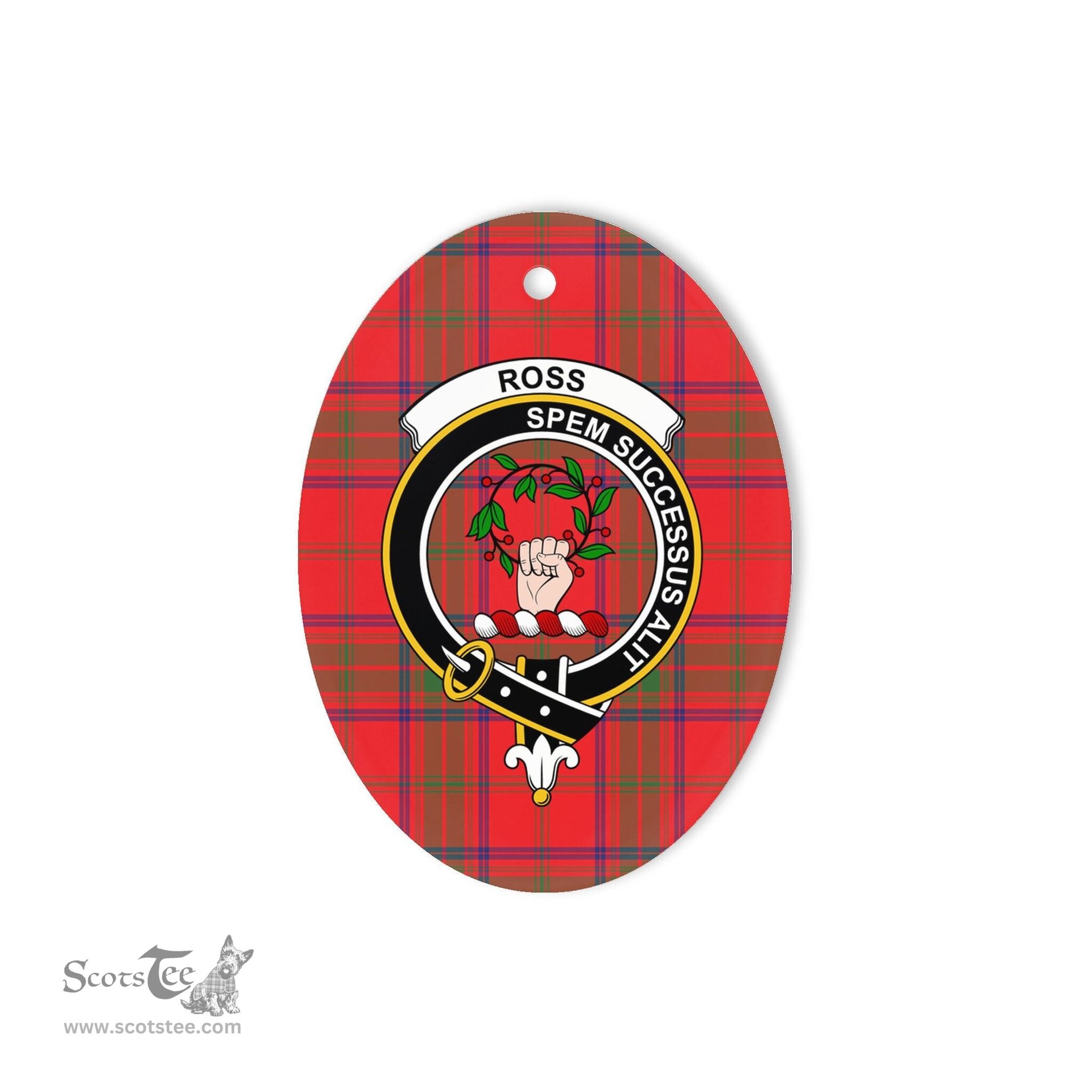 Ross Scottish Clan Plaid Ornament Gift. Christmas Tree Ornament Ross Clan Tartan Ornament,  ceramic ornament, personalized christmas ornaments, christmas tree ornaments, christmas door decorations, Plaid Ornament, Tartan Ceramic Ornament
