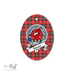 Stuart of Bute Scottish Clan Badge Plaid Ornament Gift. Christmas Tree Ornament Stuart of Bute Tartan Ornament,  ceramic ornament, personalized christmas ornaments, christmas tree ornaments, christmas door decorations, Plaid Ornament, Tartan Ceramic Ornament