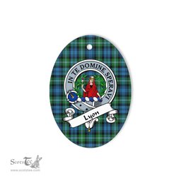 Lyon Scottish Clan Badge Plaid Ornament Gift. Christmas Tree Ornament Lyon Tartan Ornament,  ceramic ornament, personalized christmas ornaments, christmas tree ornaments, christmas door decorations, Plaid Ornament, Tartan Ceramic Ornament